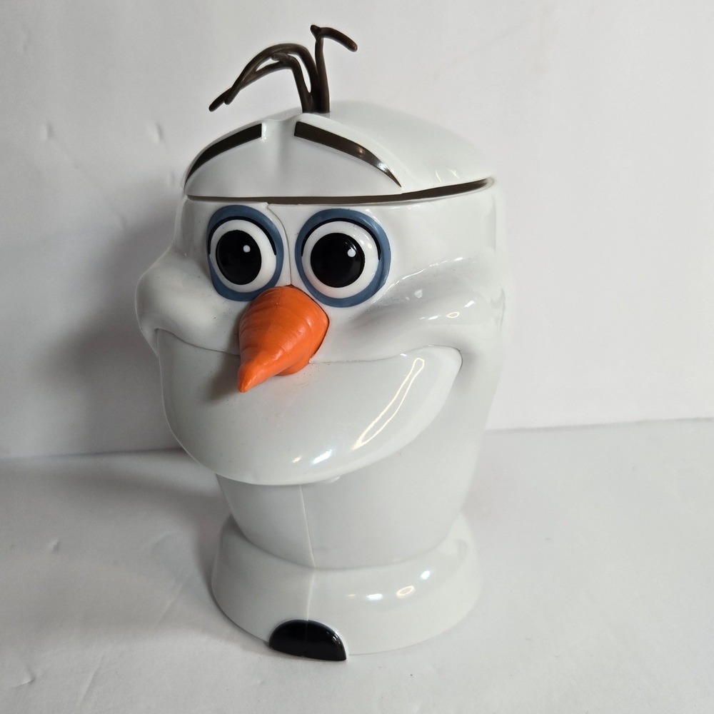 Disney Frozen Olaf Character Ceramic Treat Jar With Handle Lid